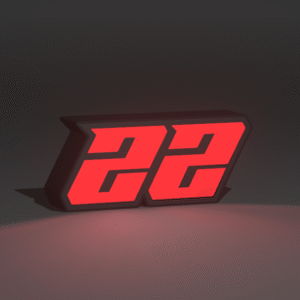 22 Red light desk lamp