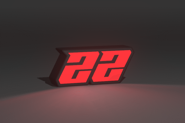 22 Red light desk lamp